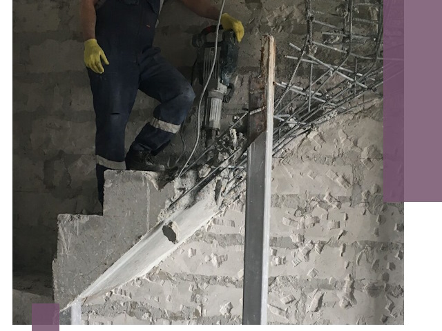 Демонтаж металлических и бетонных лестниц в Воркуте