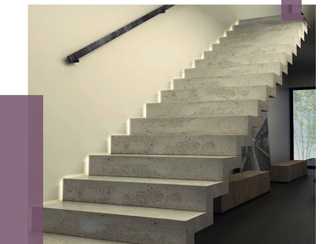 Облицовка бетонных лестниц в Воркуте от 4626 руб/м2 