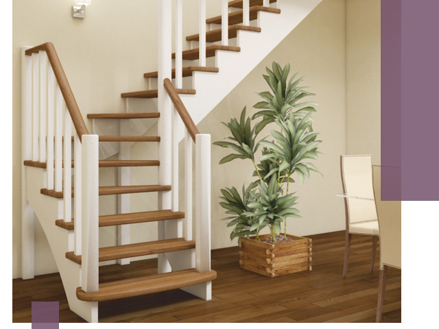 Г-образные лестницы под ключ в Воркуте — изготовление и монтаж