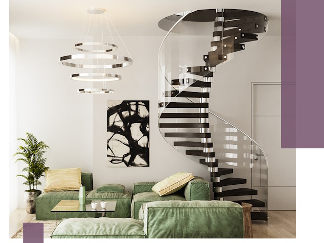 Лестницы для двухуровневой квартиры в Воркуте — изготовление и монтаж