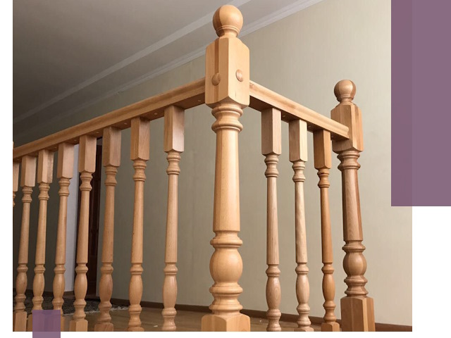 Деревянные перила на заказ в Воркуте: монтаж и изготовление