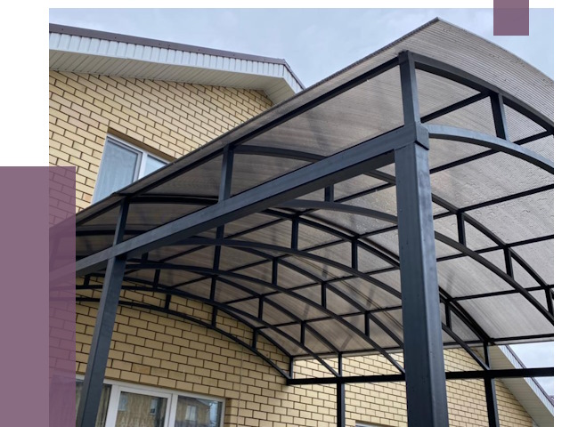 Монтаж козырьков в Воркуте от 11566 руб. | ПРОЛЁТ-Врк