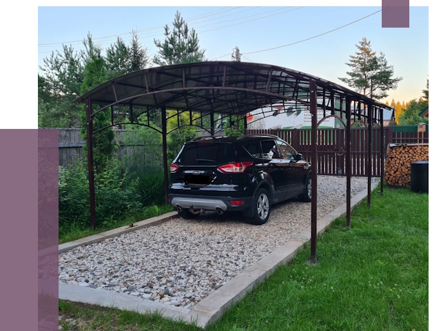 Навесы для автомобиля в Воркуте от 13211 руб.  | ПРОЛЁТ-Врк