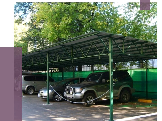 Навесы для парковки в Воркуте от 80706 руб. заказать | ПРОЛЁТ-Врк