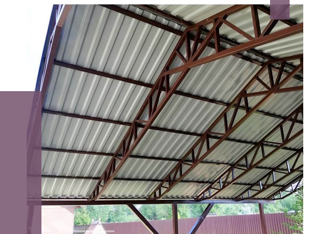 Навесы из профнастила в Воркуте от 7402 руб. | ПРОЛЁТ-Врк