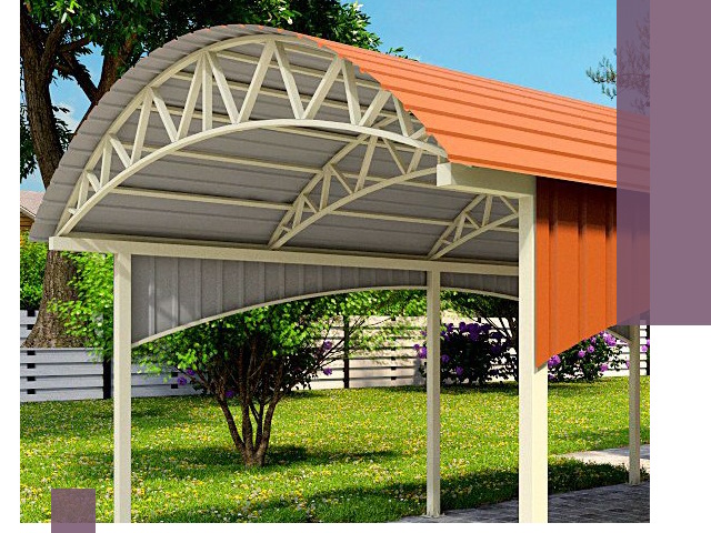 Навесы из профнастила под ключ в Воркуте — установка и монтаж