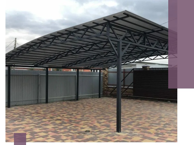 Металлические навесы под ключ в Воркуте — изготовление и монтаж