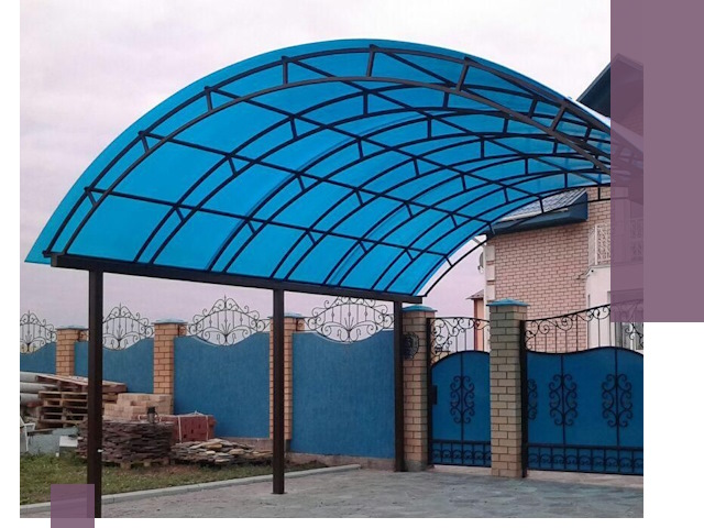Арочные навесы под ключ в Воркуте — изготовление и монтаж