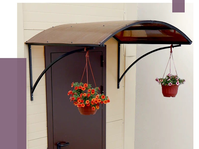 Козырьки над входом в Воркуте от 14907 руб.  | ПРОЛЁТ-Врк