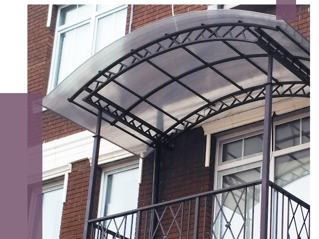 Козырьки над балконом в Воркуте от 8687 руб.  | ПРОЛЁТ-Врк