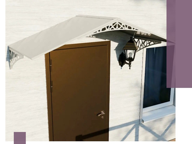 Металлические козырьки на входы и террасы в Воркуте